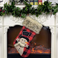 Miniatyrbild 5 av 7: Julklappsstrumpor, Julstrumpor, Julklappspåsar, 2021 Nya 4 st 18 tum Röd och Svart Buffelrutig Klassisk Tomte Snögubbe Rensa Jul C