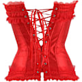 Miniatyrbillede 3 af 3: Korset Satin Push UP Corsage Top