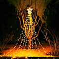 Miniatyrbild 2 av 8: Julstjärna ljusslinga, 317LED 12\" Topper Star 8 minnesmodeller 9Strands ljusslinga, dekorationsljus för inomhus utomhus jul, varm