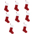 Miniatyrbild 1 av 9: 8 STK Julstrumpor med Pailletter Juldekorationer Julklappsäck Julstrumpa Ornament Vit