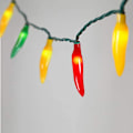 Miniatyrbillede 1 af 7: Chili Peber Julelys, 13,6FT Chili Peber Lys med 35 Multifarvede Varme Hvide Hot Chili, Glødepære Peber Lys til