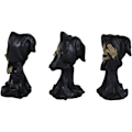 Miniatyrbillede 3 af 8: Ebros Gave Gotisk Alkymi Nekromanti Magi Se Høre Tale Intet Ondt Grim Reaper Skelet Figurer Chibi Sæt af 3     Dekor Ossuarium Kirkegård