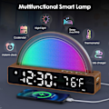 Miniatyrbillede 6 af 7: Solopgangs vækkeur, Wake Up Light Dawn Simulator, Sengelampe Farve Nattelys med USB-oplader, Søvnhjælp, Høj sollys vækkeur til