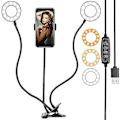 Miniatyrbillede 1 af 5: 2 Hovedklemme Rørholder til Lightingselfie Ring Light 2 Ring Light