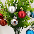 Miniatyrbilde 5 av 5: Julekule Baubles Assortert Anheng Knusesikker Ball Ornament Sett Sesongbasert