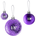 Miniatyrbild 2 av 5: Julgransprydnader - Lila julgranskulor set för jul,
