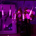 Miniatyrbilde 3 av 8: LED Meteorskur Lys, AC 110V Fallende Regn Julelys 10cm 10 Rør 120 LED, Fallende Regn Dråpe Istape Lyslenker for Juletrær Rosa
