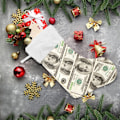 Miniatyrbild 6 av 7: Julklapp, personliga julklappsstrumpor set om 2 dollar 18 tum julstrumpor hängande prydnad spis för träddekoration  17.
