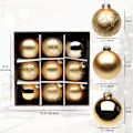 Miniatyrbild 2 av 5: 3,15\" Julgranskulor Bollar 9 st Julgransprydnad Set Guld