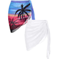 Miniatyrbilde 1 av 5: 2 stk. Dam Beach Saronger Sheer Cover Ups