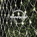 Miniatyrbillede 3 af 7: Solcelle Net Lights Udendørs Mesh Lights Hvid, 192 LED Net Lights Jul, Vandtæt 19 Tilstande Timer Træ Wrap Lights til Hegn, Have, Gård,