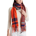 Miniatyrbild 1 av 3: Dam Fashion Lång Sjal Stor Rutnät Vinter Varm Gitter Stor Scarf