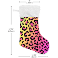 Miniatyrbillede 3 af 7: Jule-Strømpe, Personlige Jule-Strømper 2-pak Rainbow Leopard Swirl 45,7 cm Jule-Strømper Hængende Ornament Pejs til Trædekoration