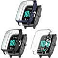 Miniatyrbillede 1 af 5: Skærmbeskyttelsesetui Kompatibelt med GRV Smart Watch Beskyttelsesetui til GRV Touch Screen 1,3 tommer Beskyttelsescover IP68 Urtilbehør (Sort/