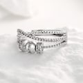 Miniatyrbild 4 av 5: Fidget Ring för dotter - Silver Spinner Ring med Cubic Zirconia (Till min dotter)