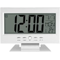 Miniatyrbild 1 av 9: Bordsur, LCD-display Digital Sound Sensor Klocka Bordslarmklocka med Smart Nattljus och Snooze Tid/Kalender/Temperatur Display(Silver)