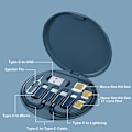 Miniatyrbilde 2 av 5: Multi-ladekabeladaptersett. USB C til Micro USB/Lightning/USB A