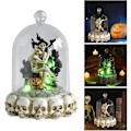 Miniatyrbillede 7 af 7: Par Skelet Figur Lamp, 2024 Nye Kunsthåndværk Kranie Natlys, Skelet Statue Dekoration til Skrivebord, Kranie Ornamenter Halloween