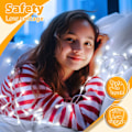 Miniatyrbilde 7 av 7: Strenglys 120LED 40FT, Kald Hvit Fe Lys Vanntett Koblebar Timer, 8 Moduser Plug in Julelys for Soverom Utendørs Fest Kjølig