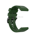 Miniatyrbillede 3 af 5: For Garmin Fenix 6 22mm Smart Watch Quick Release Silikonurrem TSC Army Green