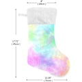 Miniatyrbillede 3 af 7: Jule-Strømpe, Personlige Jule-Strømper Sæt af 2 Lilla Tie Dye Regnbue Tryk 45,7 cm Jule-Strømper Hængende Ornament Pejs til B