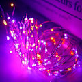 Miniatyrbillede 5 af 6: Halloween Fairy Lights Lilla & Orange, 400LED Kobber Streng Lys Vandtæt Gotisk Twinkle Lys til Hjem, Soveværelse, Have, Terrasse, Udendørs,