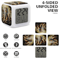 Miniatyrbild 3 av 8: LED-väckarklocka, Jungle Tigers Cub Ptrint Multicolor Väckarklocka Geometrisk Väckarklocka Mångsidig Väckarklocka Modern Väckarklocka Vit Vit