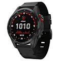 Miniatyrbillede 1 af 5: For Garmin Fenix 7s Solar 20mm Læder Stål Spænde Urrem RMJ Black