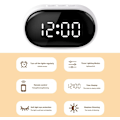 Miniatyrbild 6 av 9: Digital väckarklocka, LED-fjärrkontroll nattlampor med 3 belysningslägen, multifunktionell barn sovrum nattlampa, kreativ väckarklocka för baby