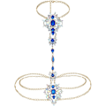 Miniatyrbillede 1 af 5: Boho Rhinestone Statement Halskæde Krystal Halskæde Krop