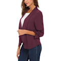 Miniatyrbilde 4 av 5: Kvinners Rynket Erme Lett Tynn Chiffon Blazer