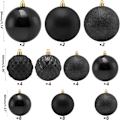 Miniatyrbilde 2 av 5: Julekule Ornamenter Sett Sesongmessige Hengende Dekorasjoner, 46 PCS Shatterproof