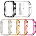 Pikkukuva 1 / 5: 7 kpl Bling-kotelo, yhteensopiva Apple Watch Series 10 (2024) 42 mm 46 mm -kellon kanssa, Glitter-strassi-timantti suojakotelo iWatch Series 10 Smart W -kellolle