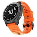 Miniatyrbillede 1 af 5: Til Garmin Fenix 6x 26mm Silikone Smart Watch Rem JCE Orange