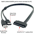 Miniatyrbilde 2 av 5: 2,5 tums harddisk 22 stift till Edata + USB power 50 cm