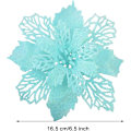 Miniatyrbillede 4 af 5: 12 stk. 6,3‘‘Diameter Glitter Juleblomster Farverige Blå Julestjerne