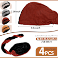 Miniatyrbild 2 av 5: 4 delar turban för män Twist Head Wraps för män Stretch
