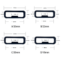 Miniatyrbild 3 av 5: 10 st klockarmband ring 18/20/22/26mm mjuk silikon ersättnings klockarmband spänne loop hållare hållare för Garmin Fenix 6x 6s Black A