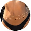 Miniatyrbild 1 av 5: 18K guldpläterade midjekedjor Body Chain för kvinnor