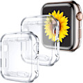 Pikkukuva 1 / 5: 3 kpl Yhteensopiva Apple Watch -kotelon 38 mm kanssa, pehmeä HD-herkkä näytönsuoja TPU-materiaalista, joka suojaa putoamiselta