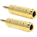 Miniatyrbillede 1 af 5: 2 stk. 3,5 mm han til 6,5 mm hun lydadapter