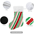 Miniatyrbild 2 av 7: Julklapp, Personliga Julklappsstrumpor 2-pack Jul Röd Grön Randig 45,7 cm Julstrumpor Hängande Ornament Eldstad för Bygg