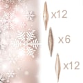 Miniatyrbilde 2 av 5: Julefinial dråpepynt 30PCS/6Set Uknuselig julekule anheng
