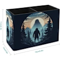Miniatyrbild 2 av 8: Ssqutch Bigfoot PU Läder Pennhållare och Behållare Pennställ Makeup Borstställ Pennor i Kopp för Kontor Hem Färg Färg