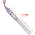 Miniatyrbilde 7 av 8: LED Meteorskur Lys, AC 110V Fallende Regn Julelys 10cm 10 Rør 120 LED, Fallende Regn Dråpe Istape Lyslenker for Juletrær Rosa