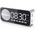 Miniatyrbild 7 av 7: Digital LED-väckarklocka med trådlös högtalare, dubbla  för sovrum/tunga sovare/vuxna/tonåringar, Bluetooth-högtalare stödjer TF-kortuppspelning FM-radio