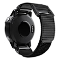 Miniatyrbillede 5 af 5: For Garmin Fenix 7x Krog-og-løkke Fastgørelse Nylon Urrem WBS Black