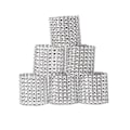 Pikkukuva 3 / 3: 50 kpl Bling Diamond Rhinestone Mesh Wrap -lautasliinarengas Hääkoriste Kulta