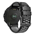 Miniatyrbild 4 av 5: För Suunto 7 Tre rader hål Silikon klockarmband OZK Black Grey