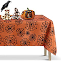 Miniatyrbilde 1 av 6: Halloween-bordsduk, rektangulær - 60x120 tommer Spier Web-bordsduk, vaskbar, krøllfri, dekorativt borddeksel for Holiay-innendørsfest, B Spi